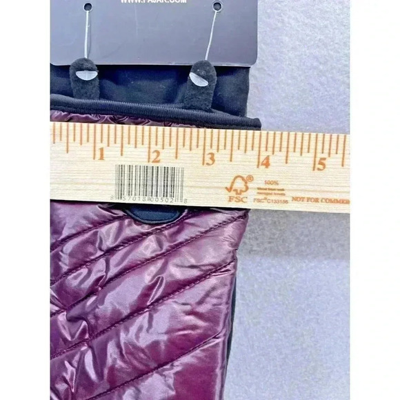 Pajar NWT 2 pair Women's Susan Quilted Mitten Oxblood Size XS/SM - Picture 7 of 12